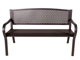 ΠΑΓΚΑΚΙ ΚΗΠΟΥ ΜΕΤΑΛΛΙΚΟ NOTTURNO 125x55x77cm ΚΑΦΕ ΣΚΟΥΡΟ