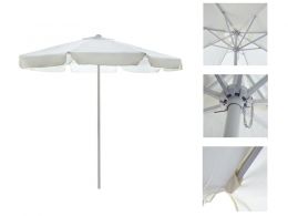 ΟΜΠΡΕΛΑ ΣΙΔΕΡΕΝΙΑ ΣΤΡΟΓΓΥΛΗ 2,3m ΕΚΡΟΥ