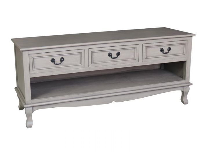 ΈΠΙΠΛΟ ΤΗΛΕΟΡΑΣΗΣ VINTAGE ΓΚΡΙ - ΜΠΕΖ 120x40cm