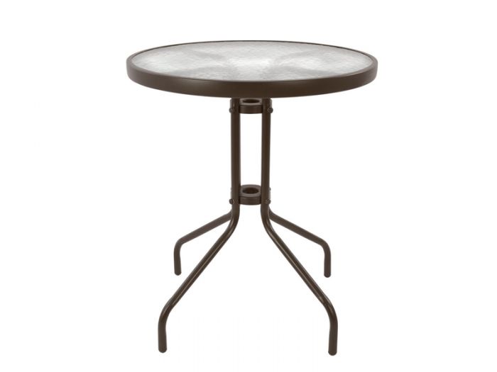 ΤΡΑΠΕΖΙ ΜΕΤΑΛΛΙΚΟ LIMΑ 60x60x71cm ΚΑΦΕ