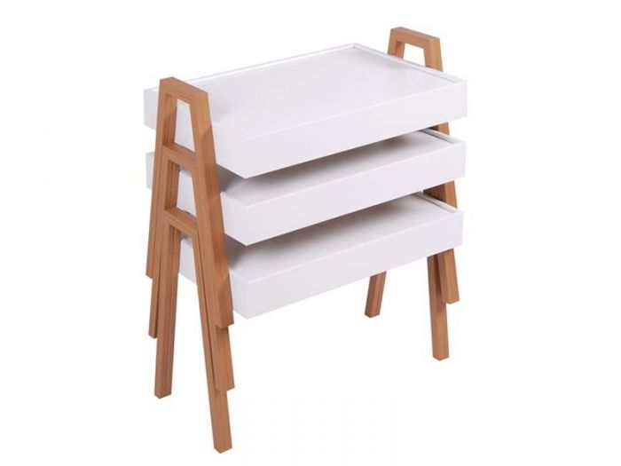 ΒΟΗΘΗΤΙΚΑ ΤΡΑΠΕΖΑΚΙΑ ΣΕΤ 3ΤΜΧ 55x34x45cm ΛΕΥΚΟ ΦΥΣΙΚΟ