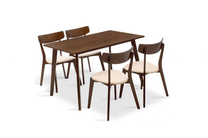 ΤΡΑΠΕΖΑΡΙΑ BENSON - TOTO ΣΕΤ 5TEM ΚΑΡΥΔΙ / ΜΠΕΖ 120x75x75cm