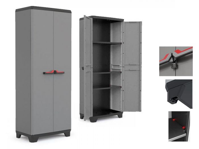 ΝΤΟΥΛΑΠΑ ΠΛΑΣΤΙΚΗ ΔΙΦΥΛΛΗ STILO KIS KETER 63x39x173cm