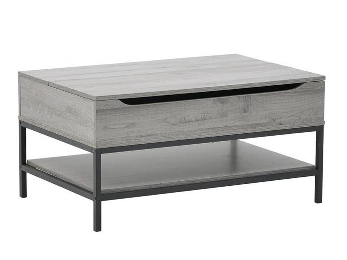 ΤΡΑΠΕΖΙ ΣΑΛΟΝΙΟΥ ΠΟΛΥΜΟΡΦΙΚΟ ΜΑΥΡΟ / ΓΚΡΙ 90x60x45cm