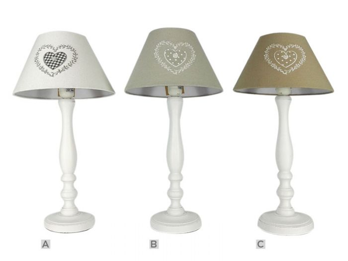 ΕΠΙΤΡΑΠΕΖΙΟ ΦΩΤΙΣΤΙΚΟ CUORE 50cm ΛΕΥΚΟ/ΓΚΡΙ/ΜΠΕΖ