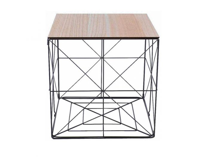 ΤΡΑΠΕΖΑΚΙ ΑΝΑΔΙΠΛΟΥΜΕΝΟ ΞΥΛΟ / ΜΕΤΑΛΛΟ 35x36x35cm