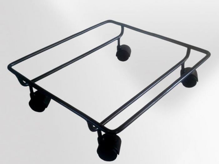 ΜΕΤΑΛΛΙΚΗ ΒΑΣΗ ΓΛΑΣΤΡΑΣ TRS-4 26x26cm ΜΕ ΡΟΔΑΚΙΑ